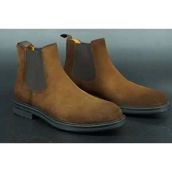Magnanni Bonn Chelsea Mid Brown Men's Ankle Boot Size 12 New $399
